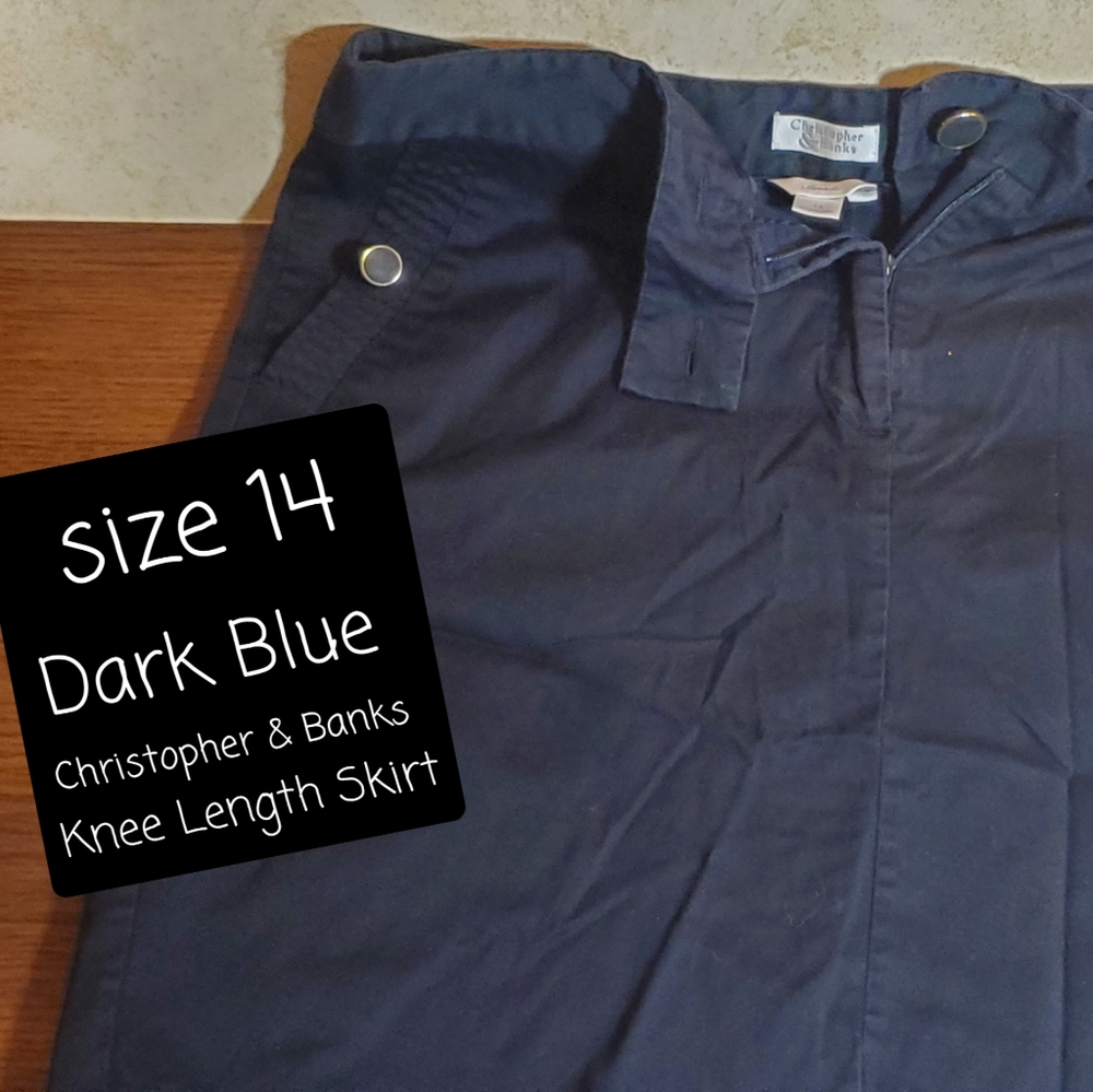 Size 14 Christopher & Banks knee length skirt